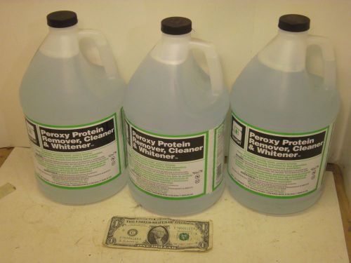 NEW LOT OF 3 GALLON SPARTAN PEROXY PROTEIN REMOVER CLEANER WHITENER FREE SHIP!!!