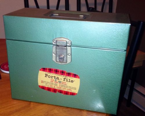 Hamilton Skotch Vintage 1950s Porta-File metal box NO KEY