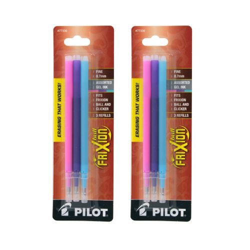 Pilot FriXion Eraseable Gel Ink Pen Refills, Fine Point, Fashion Assorted Ink, P