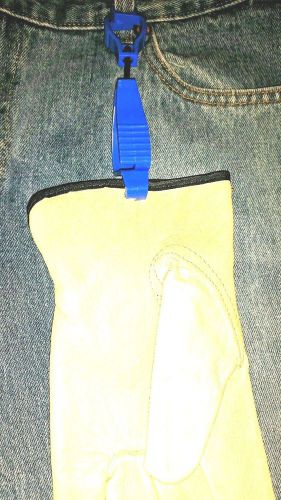 New blue glove guard clip made in usa safety glove holder hangs belt loop for sale