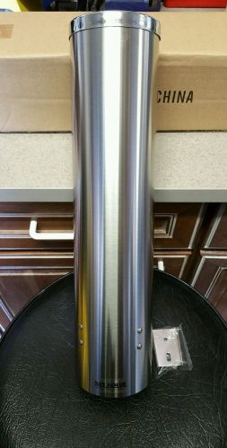San Jamar C3250 Stainless Steel Large Pull Type Water Cup Dispenser, New
