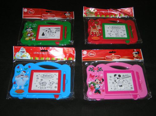LT OF 4 DISNEY ERASABLE TABLETS SKETCH DRAW MINNIE MICKEY MOUSE RUDOLPH TOYS