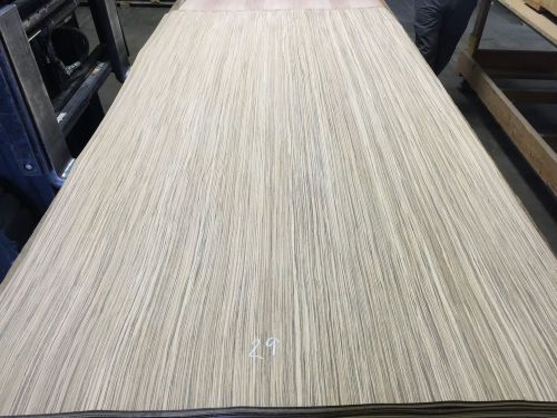 Wood Veneer Recon Zebrawood 48x98 1 Piece 10Mil paper Backed &#034;EXOTIC&#034; PART 29