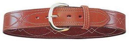 Bianchi 12295 B9 Fancy Stitched Belt Tan Size 40 Brass