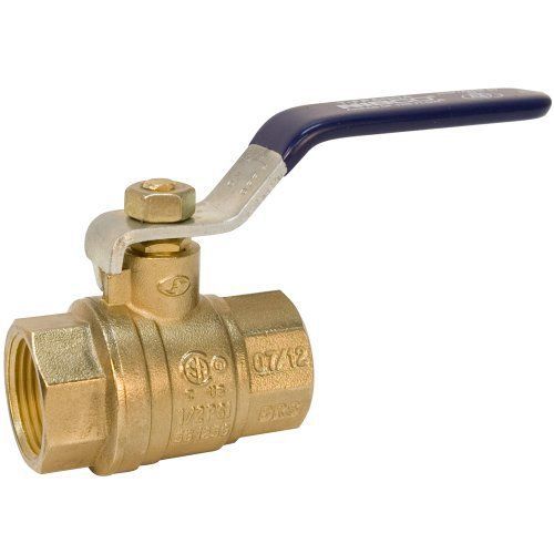 Nibco t-fp-600a brs brass ball valve  two-piece  lever handle  1/2&#034; female npt t for sale