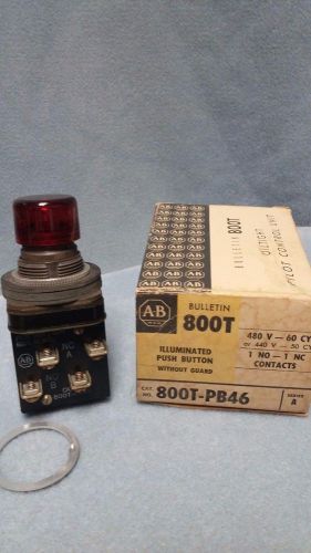 Allen Bradley 800T-PB46 Illuminated Push Button (w/o guard)