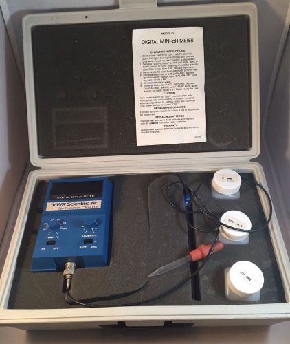 Vintage VWR Scientific Digital Mini-pH-Meter Model 55 with Hard Box