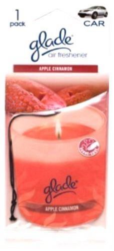 6 Pk Glade Paper Candle Hanging Car &amp;  Home Air Freshener, APPLE CINNAMON Scent