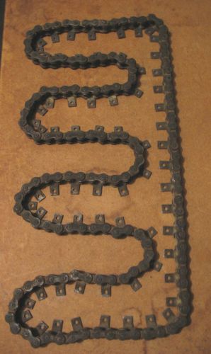 Lot (5) REX Rexnord #40 Wood Shaper Attachment Feed Chain Single Straight Tab
