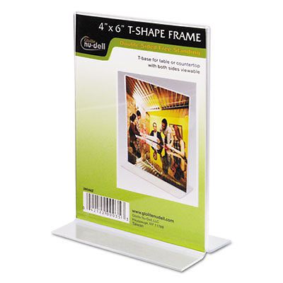 Clear Plastic Sign Holder, Free-Standing, 4 x 6, Sold as 1 Each