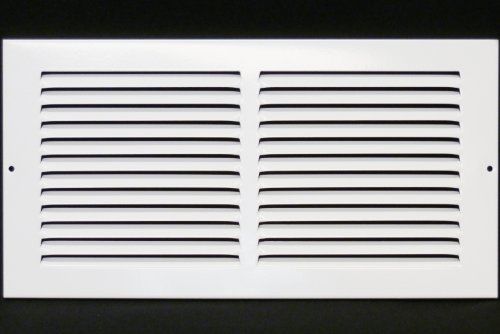 Metal-fab 14&#034; x 8&#034; return grille - easy air flow - flat stamped face for sale
