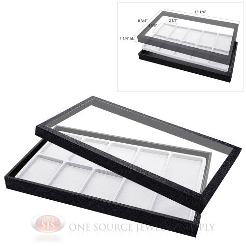 (1) Acrylic Top Display Case &amp; (1) 10 Compartmented White  Insert Organizer