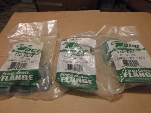 Taco Freedom Flange 110-252F*1&#034;NPT IRON*2 Flanges 4 Nuts 4 Bolts Sealed Qty of 3