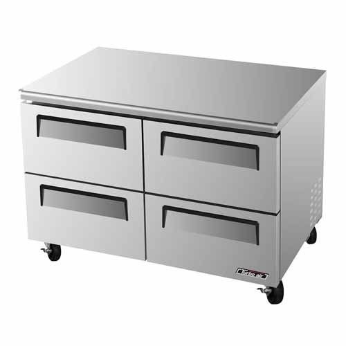Turbo Air TUR-48SD-D4, 48-inch Four Drawer Undercounter Refrigerator/Lowboy - 12