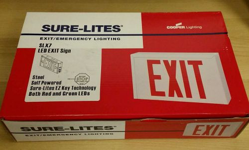 Cooper Lighting SLX7 Sure-Lites Self Powered SLX Series LED Exit Sign New Box