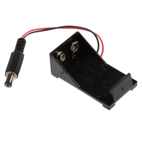 9v battery holder battery box case wire with dc plug 5.5*2.1mm for arduino for sale