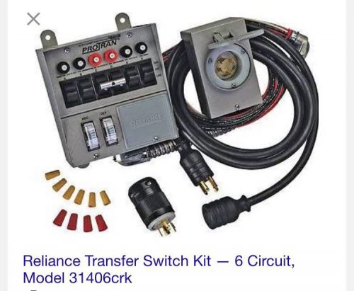 Reliance 7500 Watt Portable Generator Transfer Switch Kit. New In Box.