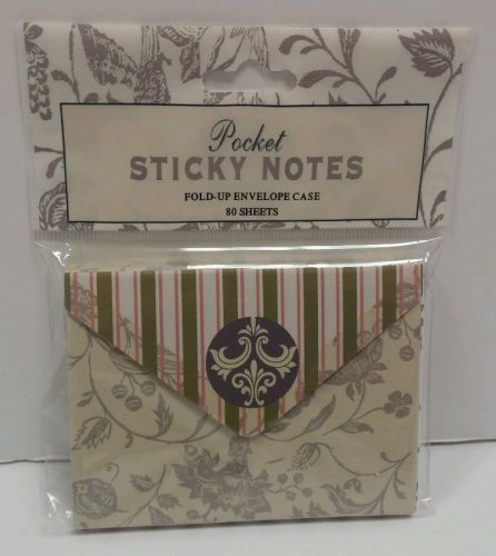 NEW Fold Up Pocket Sticky Envelopes  Notes 80 Sheets NIP