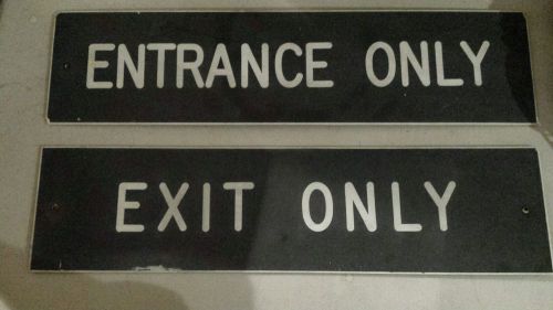 Entrance only exit only sign pair! for sale