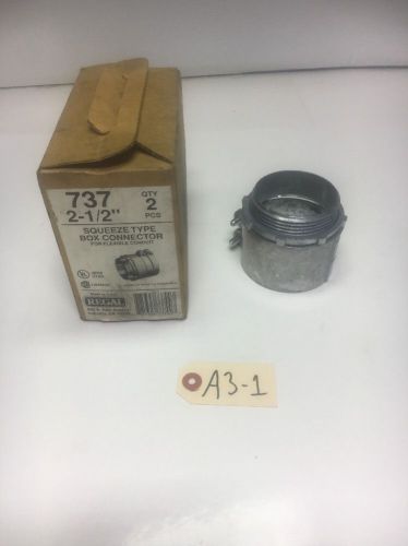 New Regal 737 Squeeze Type Box Connector 2-1/2&#034; (Qty Of 2) Fast Shipping!