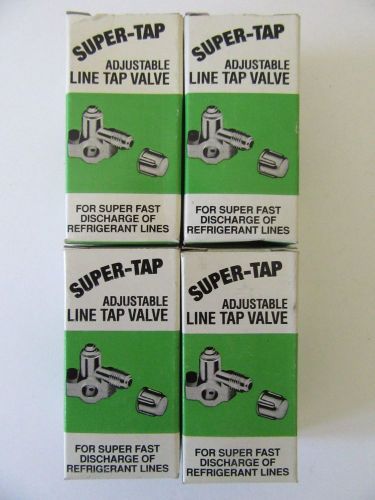 Adjustable line tap valve super-tap 1/4&#034; 5/16&#034; 3/8&#034; o.d. tube set of 4 nib for sale