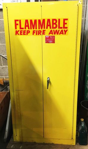Eagle 1926 Vertical Drum 55 Gal Storage Yellow Safety Cabinet Flammable Liquid