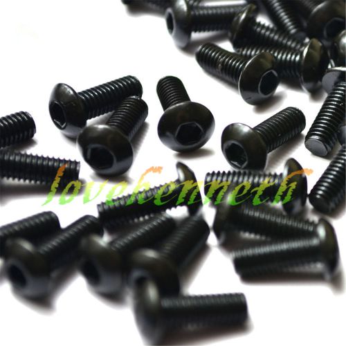 100pcs m3 black 10.9 alloy steel allen button head hex socket screw bolt for sale