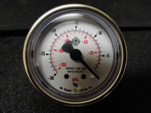 Mcdaniels controls r7 r7slk gauge 1/8&#034; npt 304 ss case vacuum 30&#034; hg - 0 f42 for sale