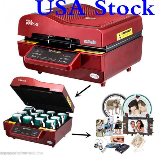 USA-110V FREESUB 3D Sublimation Heat Press Machine for Phone Cases Mugs Cups