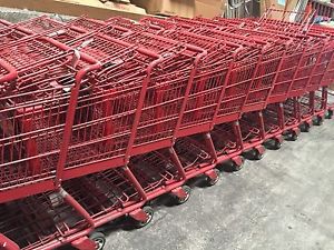 Shopping Cart LOT 24 Metal Full Size Steel Warehouse Used Grocery Store DEAL