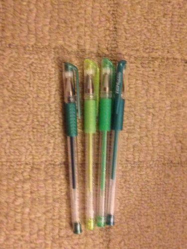 Tekwriter gel pens green collection