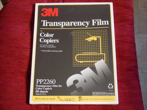 3M Transparency Film for Color Copiers, PP2260, New, Factory Sealed
