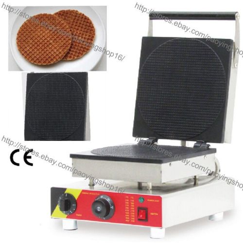 Commercial Nonstick Electric Round Dutch Syrup Waffle Maker Iron Baker Machine