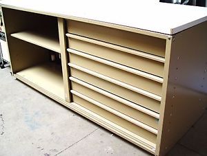 Lab bench, a 6-drawer laboratory bench (72x30x34) with white top