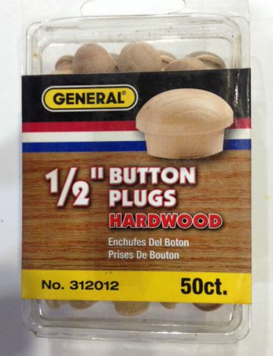 General tools 312012  &gt;&gt; 4 packs &lt;&lt; button head wood plugs-hardwood, 1/2&#034; for sale