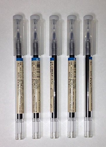 Muji MUJI Erasable Ballpoint Pens 0.5mm [Black] 5pcs