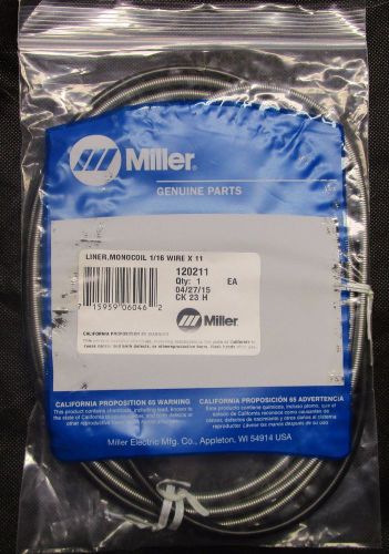 Genuine Miller 120211 monocoil liner for MIG gun 11 ft x 1/16 (0.062)
