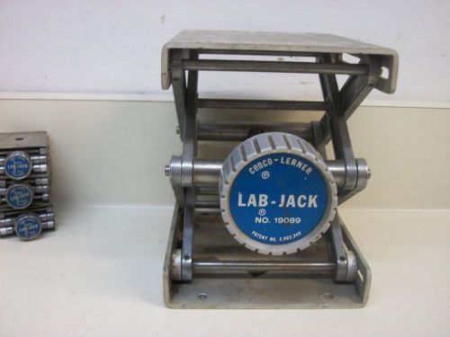 Cenco Lerner Lab Jack Lab-Jack Platform 4.75&#034; X 5.5&#034; X 10&#034; Lab Lift 19089