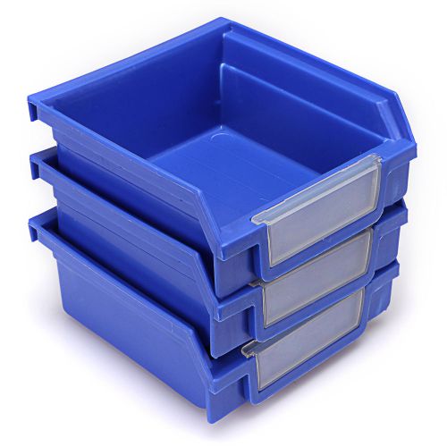 Blue/Red/Yellow Plastic Open Fronted Storage Systems Ultra Stack and Hang Bins