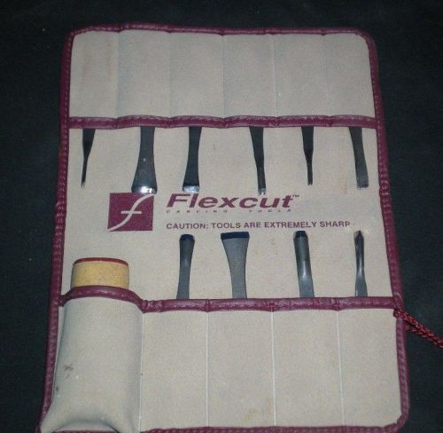 FLEXCUT SK107 11pc CARVING set Kit + HANDLE and STORAGE POUCH Hardly used