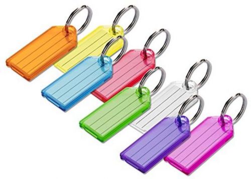 Lucky line products key tag with split ring; 100 per box; assorted colors for sale