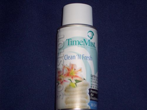 TimeMist Settings Micro Metered Aerosol Refills Clean &#039;N Fresh 3oz  Two Cans