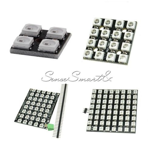 4/16/40/64Bit WS2812 Matrix LED 5050 RGB Full-Color Driver Black Board F Arduino