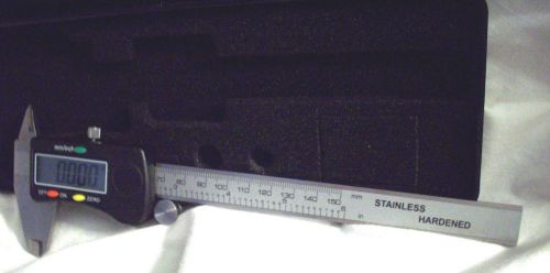 Whitworth digital caliper depth gauge 0-150mm stainless hardened 9 1/2&#034; long for sale