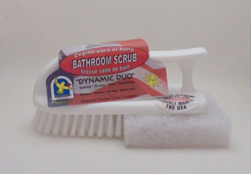 Dynamic Duo 2-in-1 Bathroom Scrub Brush Birdwell Cleaning Products Made in USA!
