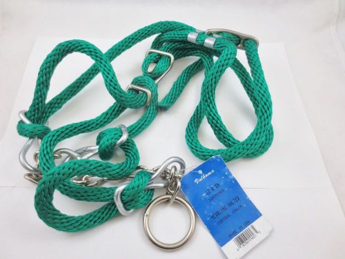 VALHOMA Cow Halter Yearling Rope Control Chain GREEN NEW FREE SHIP!