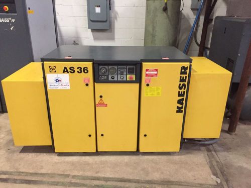 Kaeser as36 air compressor w/ 400 gallon holding tank for sale