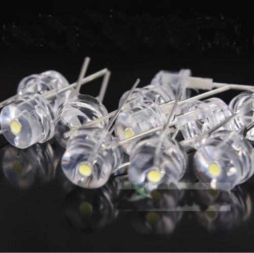 10pcs new straw hat 8mm 0.5w white led light emitting diode for sale