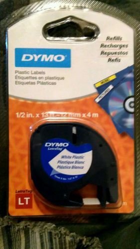 2 Pack Dymo 10697 White Paper Refill Tapes 1/2&#034;x13ft LetraTag NIB Free Shipping