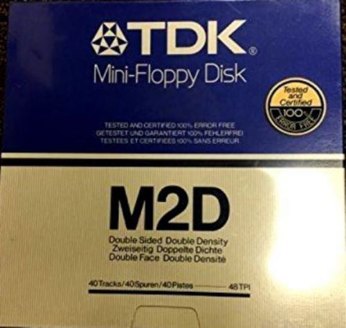 TDK Mini-Floppy Disk M2D-10 Pak Double Sided Double Density